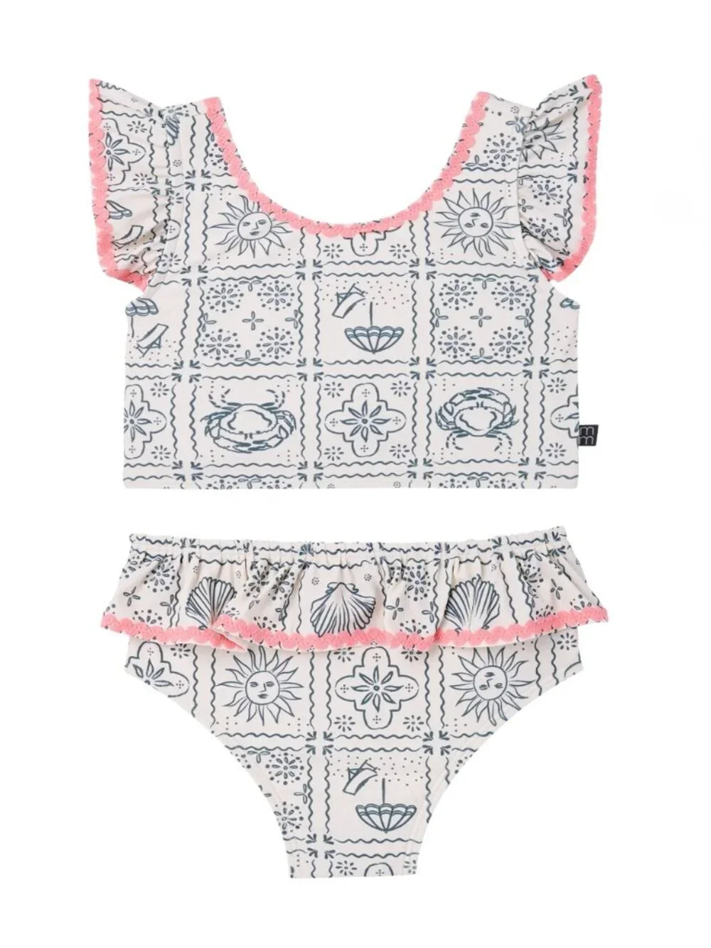 NWT - Modern Moments by Gerber Girl 2 Pc Pink Ric Rac Tankini Set - 18M and 4T